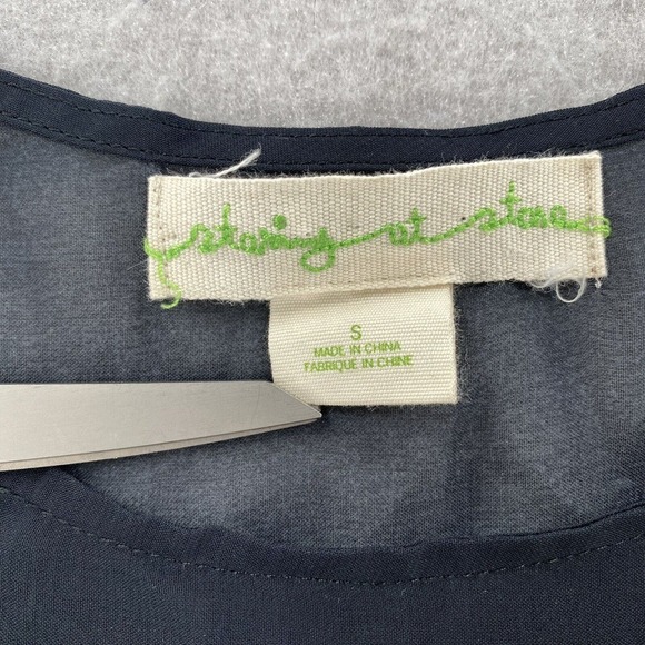 Staring at Stars Women Art To Wear Kimono Cover Up Sheer Chiffon Arm Holes Small - Picture 7 of 8